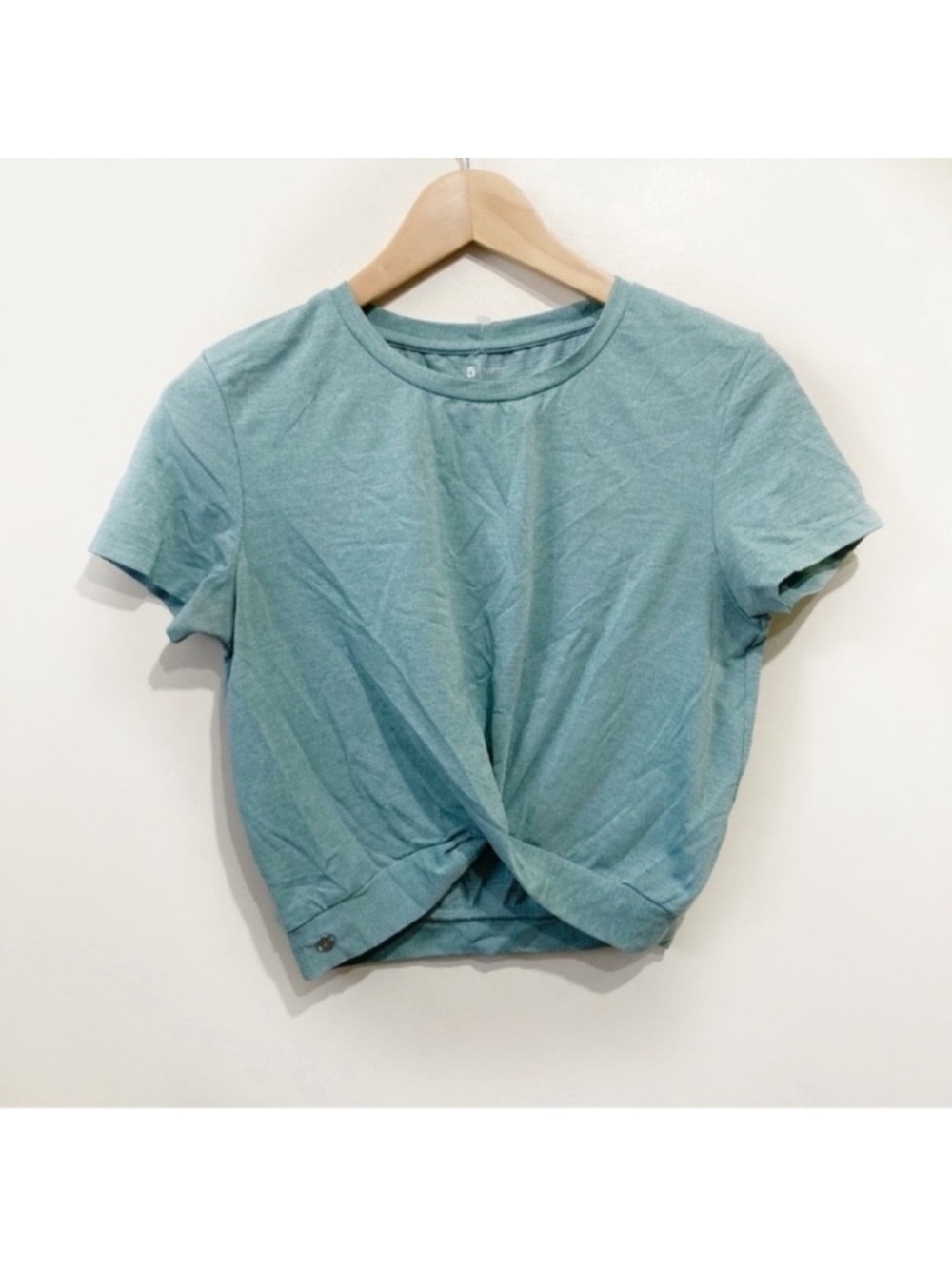 Buffbunny Crop Top Size Medium Skyrise Heathered Teal Green